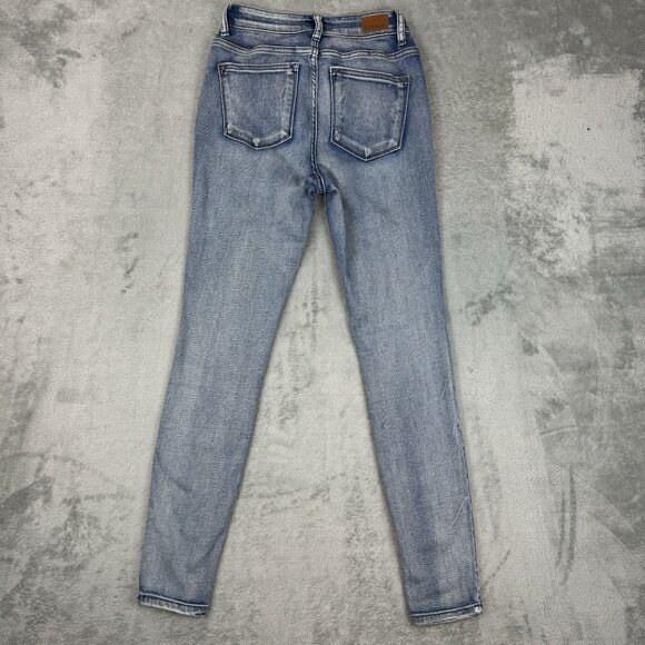 JUDY BLUE Skinny Fit Womens High Waist Stretchy Denim Jeans Blue Light Wash 25" - Picture 2 of 9